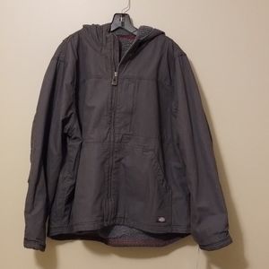 Dickies High Pile Fleece Hooded Work Jacket, Cotton Duck Canvas, Size XL - NWT